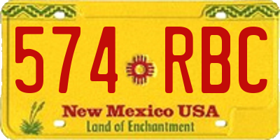 NM license plate 574RBC