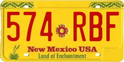 NM license plate 574RBF