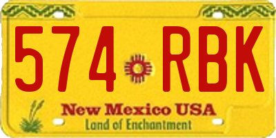 NM license plate 574RBK