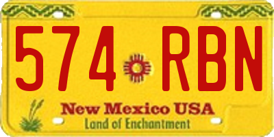 NM license plate 574RBN