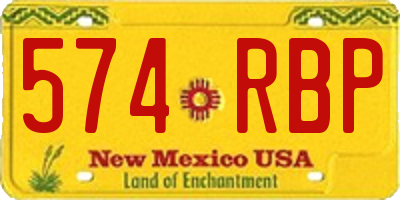 NM license plate 574RBP