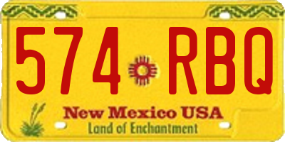 NM license plate 574RBQ