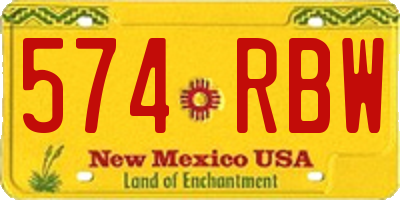 NM license plate 574RBW