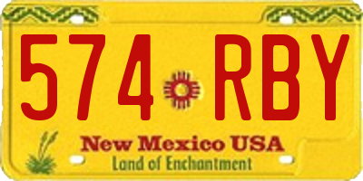 NM license plate 574RBY
