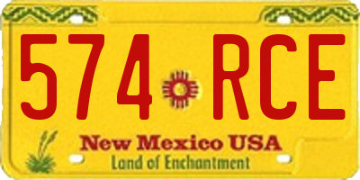 NM license plate 574RCE