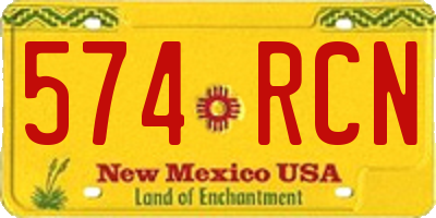 NM license plate 574RCN