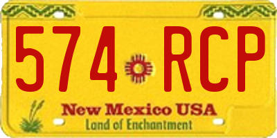 NM license plate 574RCP