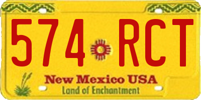 NM license plate 574RCT