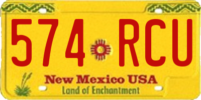 NM license plate 574RCU