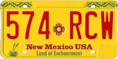NM license plate 574RCW