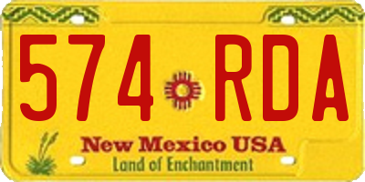 NM license plate 574RDA
