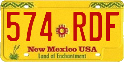 NM license plate 574RDF