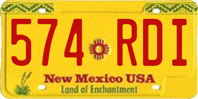 NM license plate 574RDI
