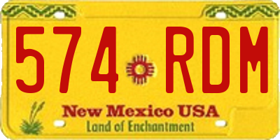 NM license plate 574RDM