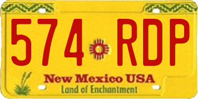 NM license plate 574RDP