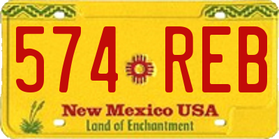 NM license plate 574REB