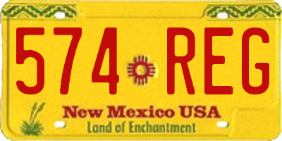 NM license plate 574REG