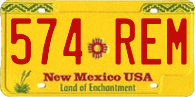 NM license plate 574REM