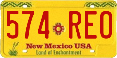 NM license plate 574REO
