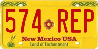 NM license plate 574REP