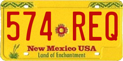 NM license plate 574REQ