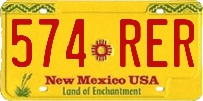 NM license plate 574RER