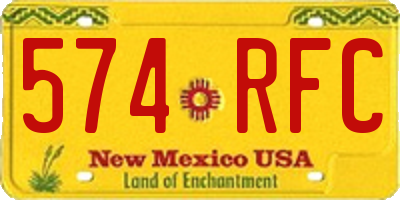 NM license plate 574RFC