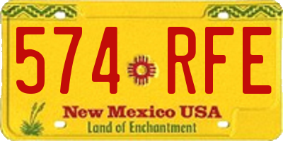 NM license plate 574RFE