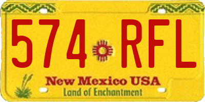 NM license plate 574RFL