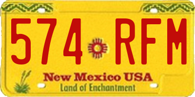 NM license plate 574RFM