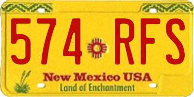 NM license plate 574RFS