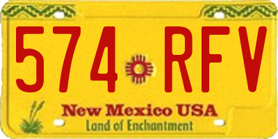 NM license plate 574RFV