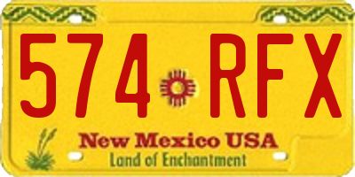 NM license plate 574RFX
