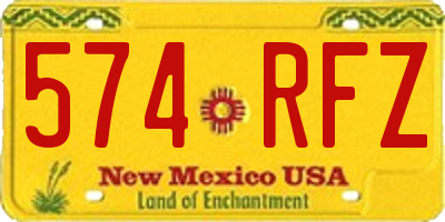 NM license plate 574RFZ