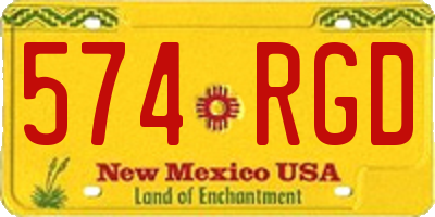 NM license plate 574RGD