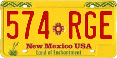 NM license plate 574RGE