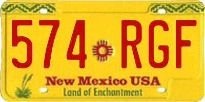 NM license plate 574RGF