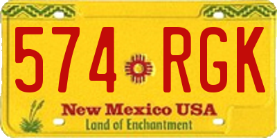 NM license plate 574RGK