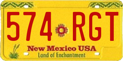 NM license plate 574RGT