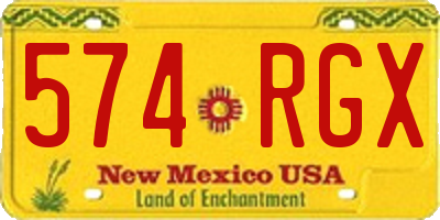 NM license plate 574RGX