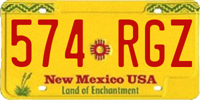 NM license plate 574RGZ