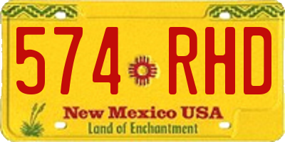 NM license plate 574RHD