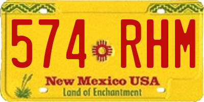 NM license plate 574RHM