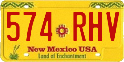 NM license plate 574RHV