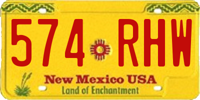 NM license plate 574RHW