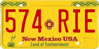 NM license plate 574RIE