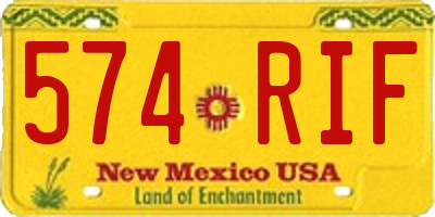 NM license plate 574RIF