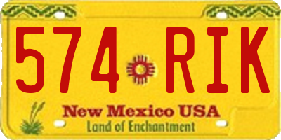 NM license plate 574RIK