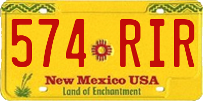 NM license plate 574RIR