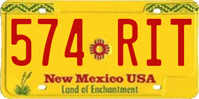 NM license plate 574RIT